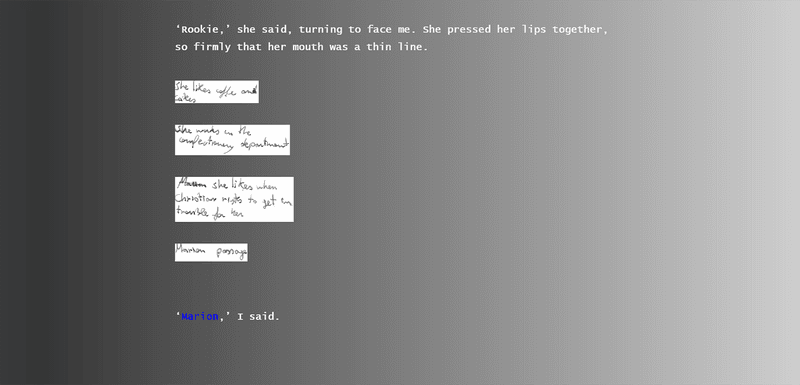 Page in interactive story with forklift render