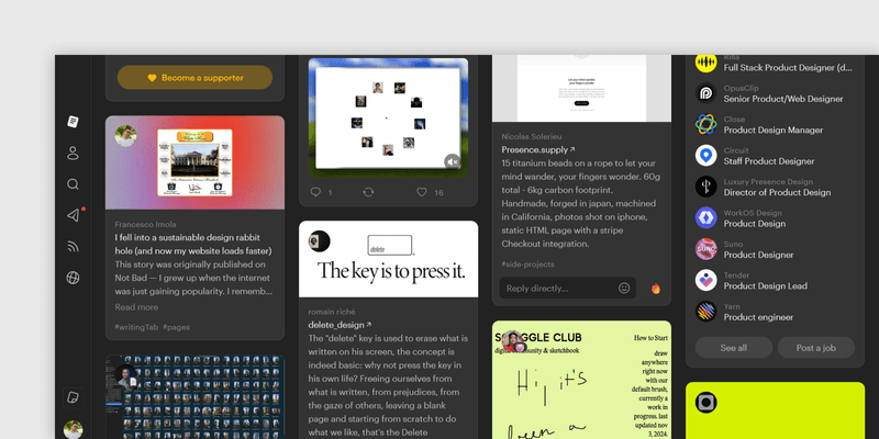 Francesco's article featured on Read.cv's homepage