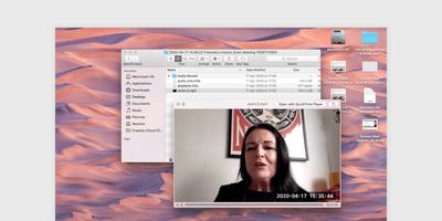 Screenshot of recorded conversation with Ghislaine Boddington