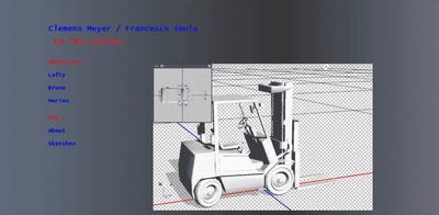 Homepage from net art project 'In The Aisles'